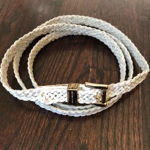 Michael Kors White leather belt